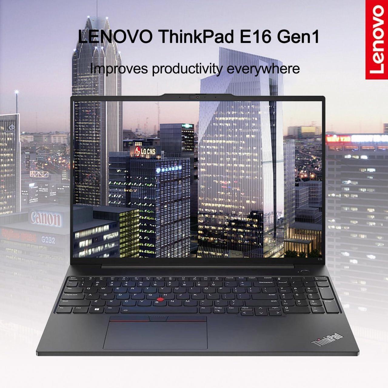 Alt view image 6 of 6 - Lenovo ThinkPad E16 Business Laptop, 16" WUXGA Display, AMD Ryzen 5 7730U 8 Cores Processor, AMD Radeon Graphics, 24GB DDR4  1TB PCIe SSD, Webcam, FP Reader, Backlit KB, Wi-Fi 6, Windows 11 Pro