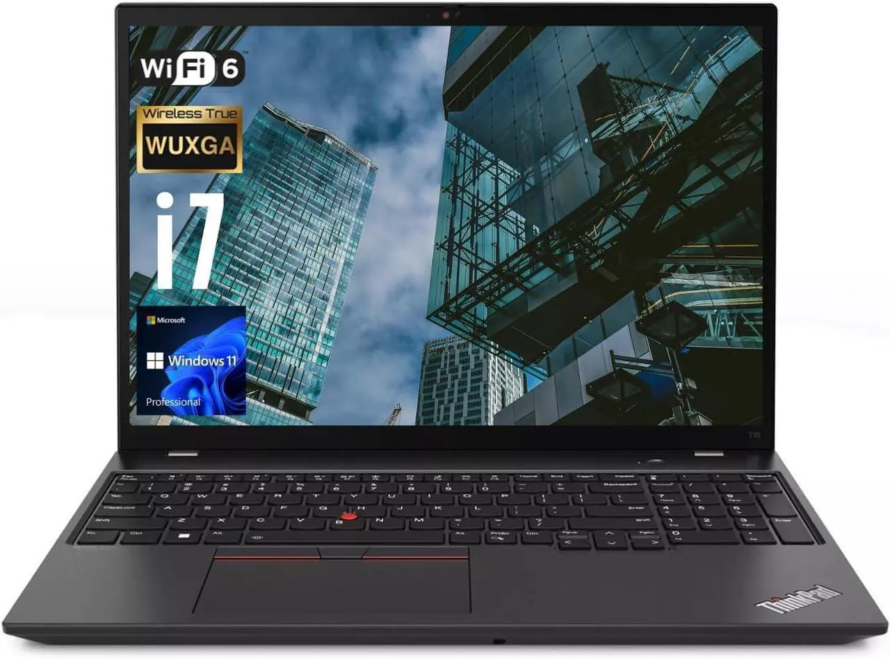 Alt view image 2 of 6 - Lenovo ThinkPad T16 Business Laptop, 16" FHD+ Display, Intel 10 Cores i7-1355U Processor, Intel Iris Xe Graphics, 40GB DDR4  2TB PCIe SSD, Fingerprint, Webcam, Ethernet, Wi-Fi 6E, Windows 11