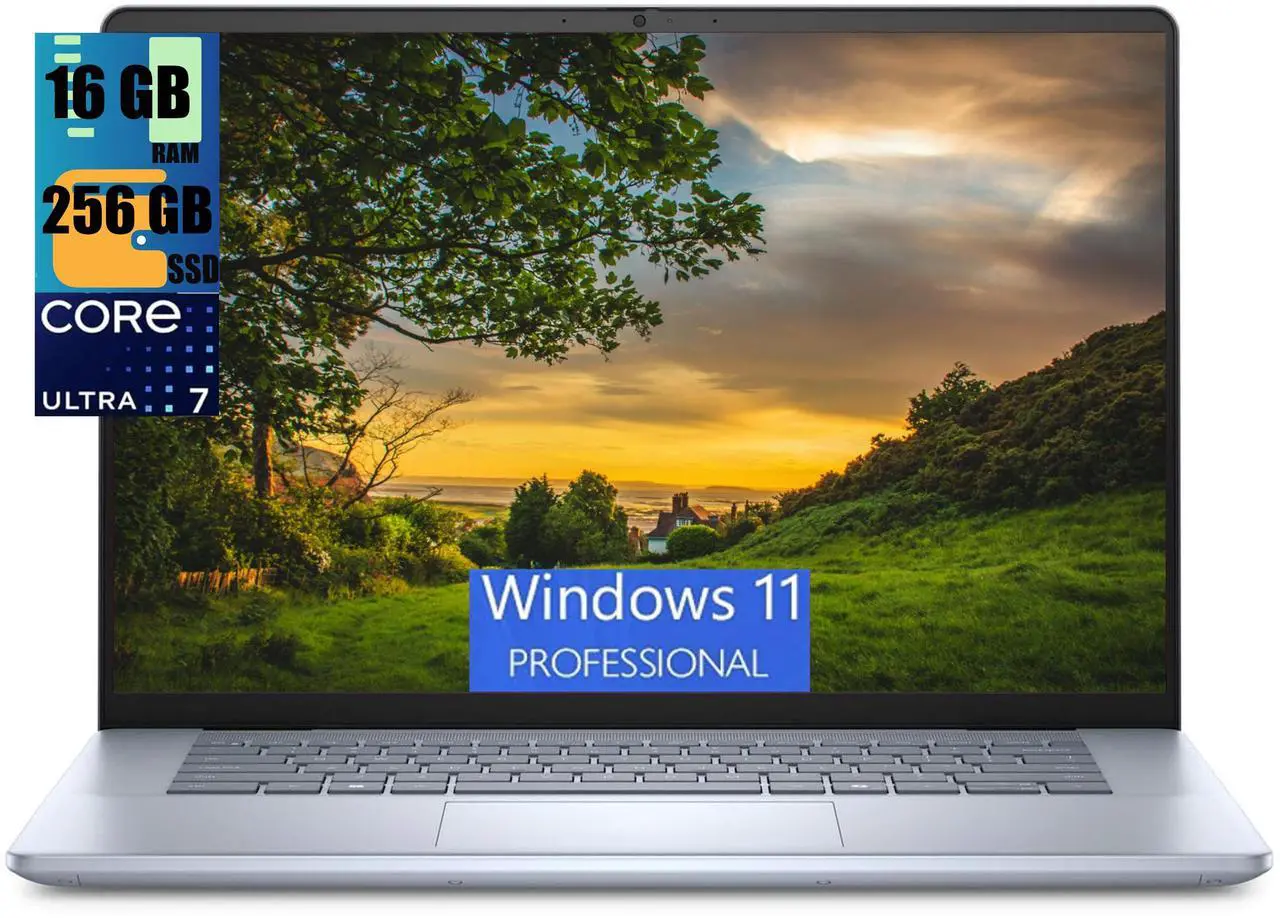 Main image of Dell Inspiron 16 Plus 7640 Laptop, 16" 2.5K(2560x1600) Display, Intel Core Ultra 7 155H Processor, Intel Arc graphics, 16GB  DDR4  256GB  PCIe SSD, Wi-Fi, Bluetooth, FHD Webcam, Windows 11 Pro
