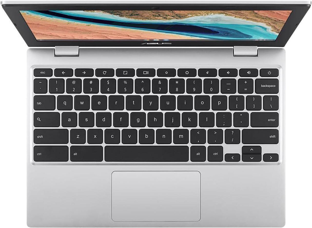 Alt view image 4 of 7 - ASUS Chromebook CX1 Laptop, 11.6" HD Display, Intel Celeron N4020 2 cores Processor, Intel UHD Graphics, 64GB eMMC, 4GB RAM, Wi-Fi 5 + Bluetooth 5.1, Chrome OS