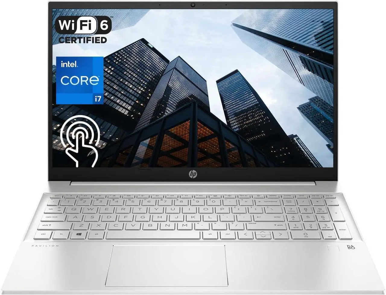 Alt view image 2 of 7 - HP Pavilion 15 Business Laptop, 15.6" FHD Touchscreen, Intel Core i7-1355U 10 Cores Processor, Intel Iris Xe Graphics, 16GB DDR4  1TB PCIe SSD, Webcam, FP Reader, Backlit KB, Wi-Fi 6, Windows 11 Pro