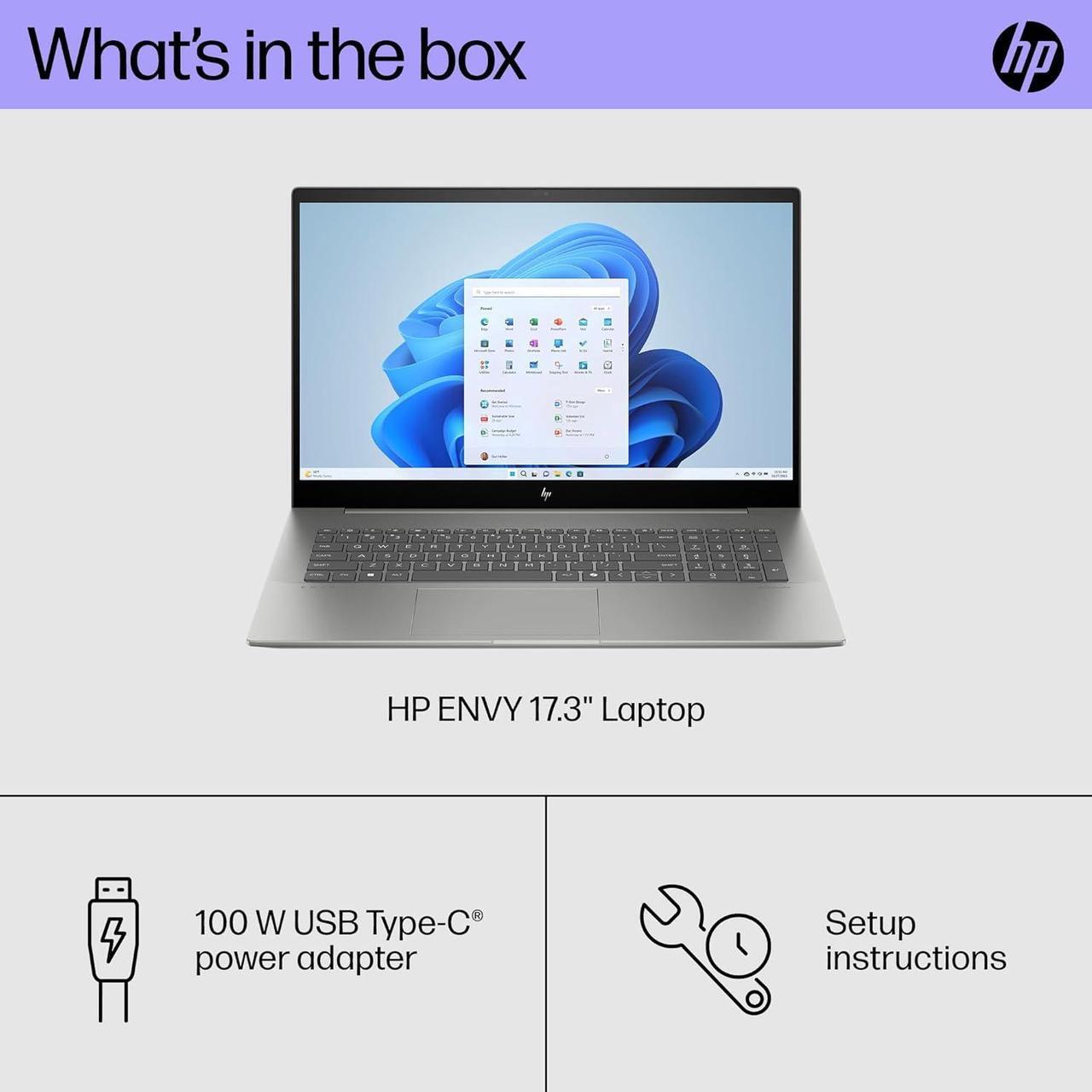 Alt view image 4 of 6 - HP Envy 17 Laptop, 17.3" FHD (1920 x 1080) Touchscreeen, Intel Core Ultra 7 155H 16 Cores Processor, Intel Arc Graphics, 16GB DDR4  512GB PCIe SSD, Backlit Keyboard, Wi-Fi 7, Windows 11