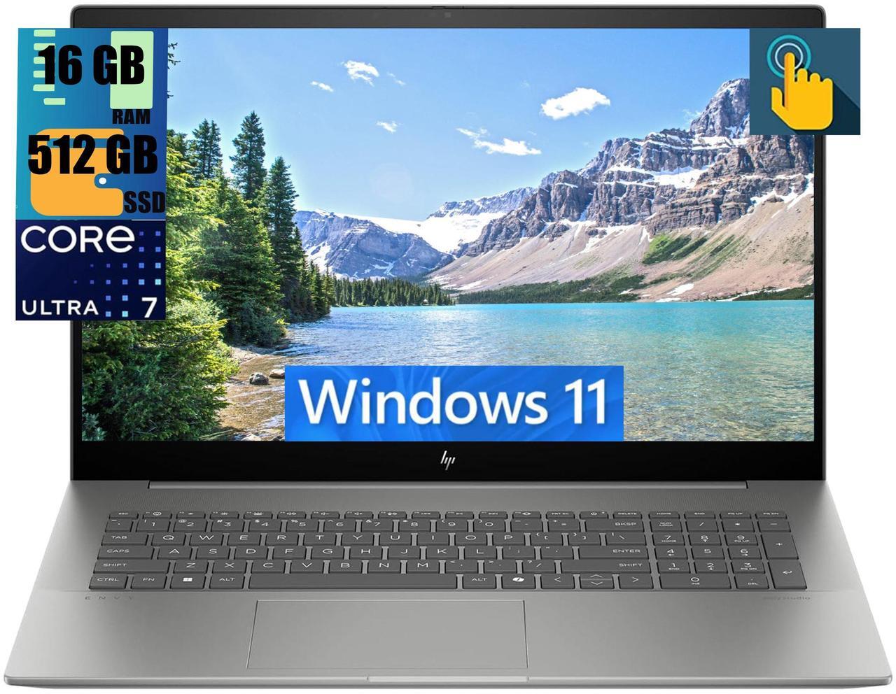 Main image of HP Envy 17 Laptop, 17.3" FHD (1920 x 1080) Touchscreeen, Intel Core Ultra 7 155H 16 Cores Processor, Intel Arc Graphics, 16GB DDR4  512GB PCIe SSD, Backlit Keyboard, Wi-Fi 7, Windows 11