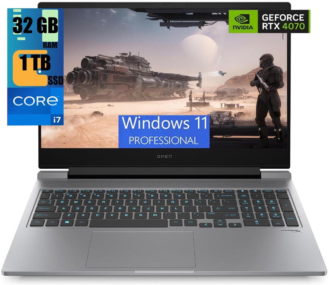 Main image of HP OMEN 16 Gaming Laptop, 16.1" FHD 165Hz Display, Intel Core i7-14700HX 20-Core Processor, NVIDIA GeForce RTX 4070 8GB GDDR6, 32GB DDR5  1TB PCIe SSD, RGB Backlit, WiFi 6E, Windows 11 Pro