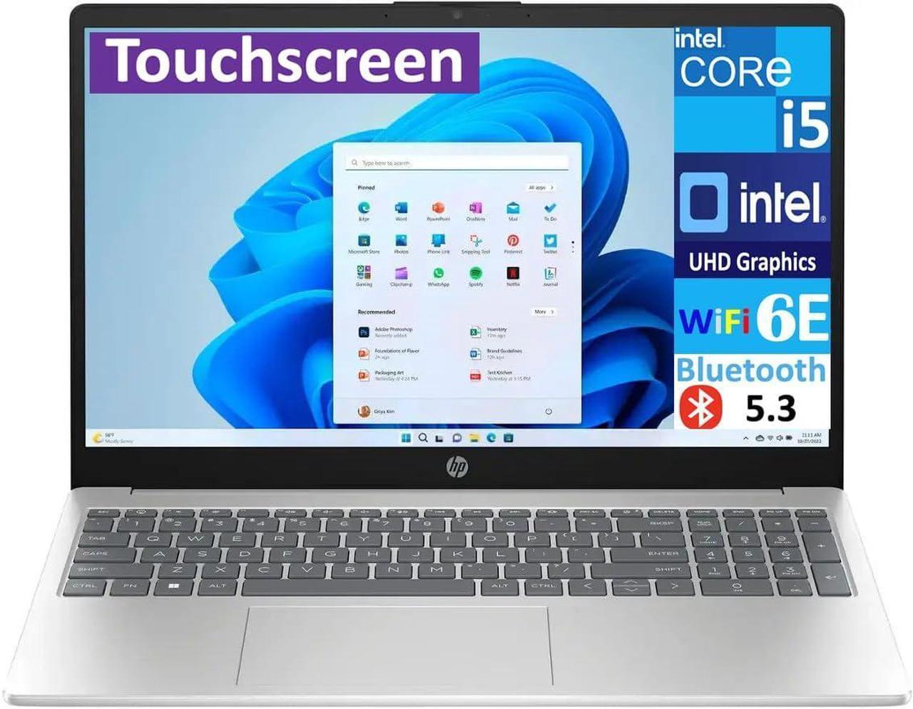Alt view image 2 of 7 - HP 15 Laptop, 15.6" HD Touchscreen, Intel Core i5-1235U 10 cores Processor, Intel Iris Xe Graphics, 32GB DDR4  2TB PCIe SSD, Wi-Fi 6E and Bluetooth 5.3, Windows 11 Pro