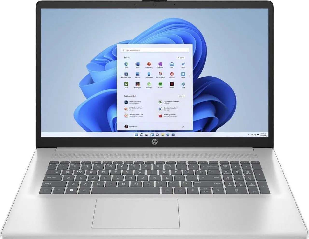 Alt view image 2 of 6 - HP 17 Laptop, 17.3" FHD (1920 x 1080) Display, Intel Core i3-1215U 6 cores Processor, Intel UHD Graphics, 16GB DDR4  2TB PCIe SSD, Wi-Fi 5 and Bluetooth 5 720p HD Privacy Camera, Windows 11