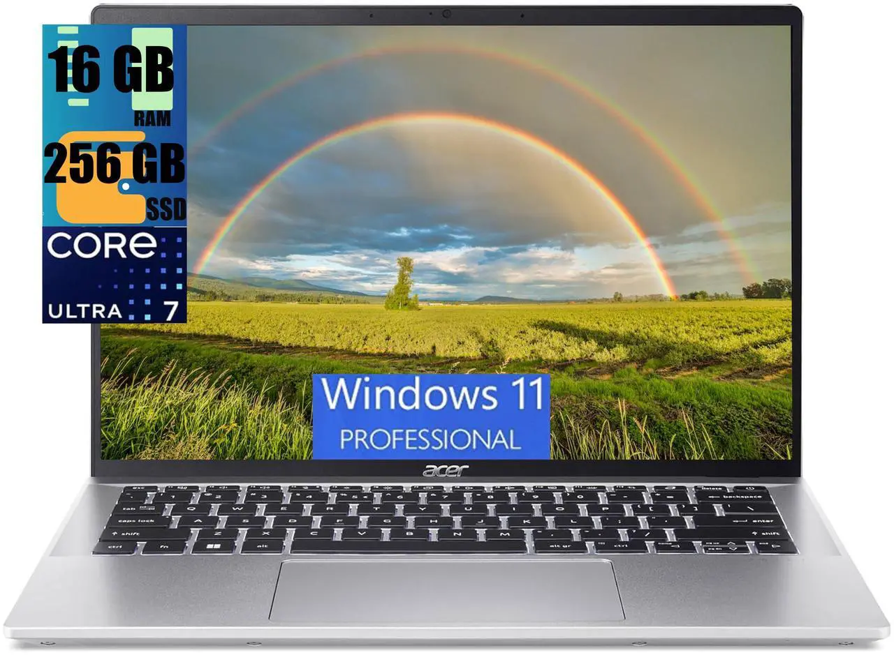 Main image of Acer Swift Go 14 Intel Evo Laptop, 14" WUXGA Touchscreen, Intel Ultra 7 155H 16-Core Processor, Intel Arc Graphics, 16GB  DDR4  256GB  PCIe SSD, Wi-Fi Backlit Keyboard Fingerprint, Windows 11 Pro
