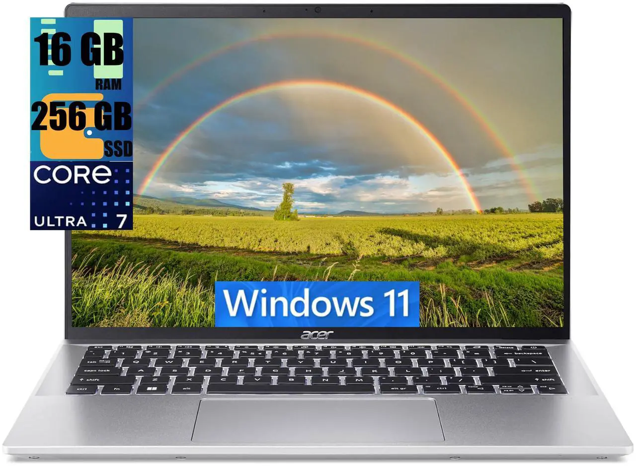 Main image of Acer Swift Go 14 Intel Evo Laptop, 14" WUXGA Touchscreen, Intel Ultra 7 155H 16-Core Processor, Intel Arc Graphics, 16GB  DDR4  256GB  PCIe SSD, Wi-Fi Backlit Keyboard Fingerprint, Windows 11 Home