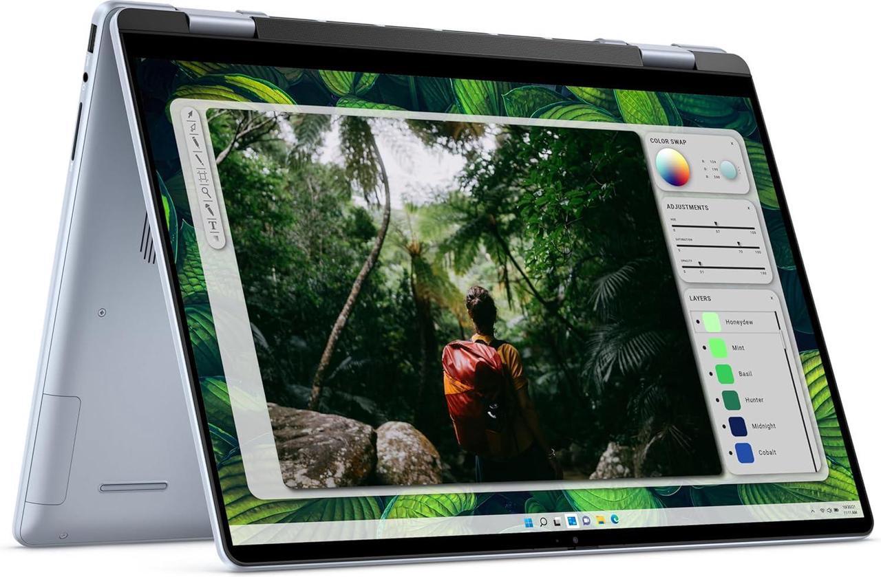 Alt view image 2 of 6 - DELL Inspiron 16 2-in-1 Business Laptop, 16" WUXGA Touchscreen, Intel Core Ultra 7 155H 16 cores Processor, Intel Arc graphics, 16GB  DDR4  1TB PCIe SSD, Wi-Fi 6E + Bluetooth, Windows 11 Home