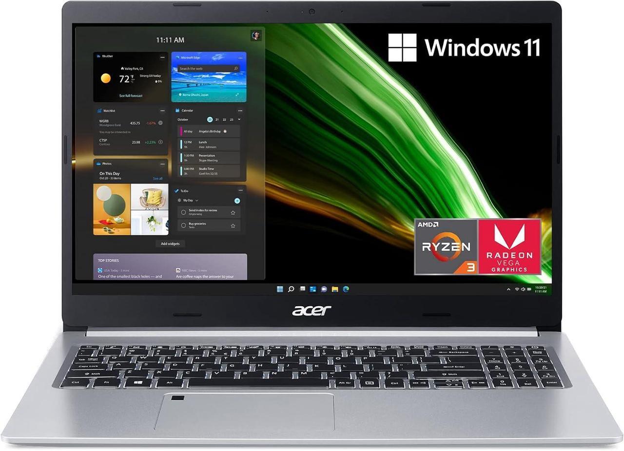 Alt view image 2 of 7 - Acer Aspire 5 15 Laptop, 15.6" FHD (1920 x 1080) Display, AMD Ryzen 3 3350U Quad-Core Processor, AMD Radeon Vega 6 graphics, 16GB DDR4  1TB PCIe SSD, WiFi 6, Backlit KB, Windows 11 Pro