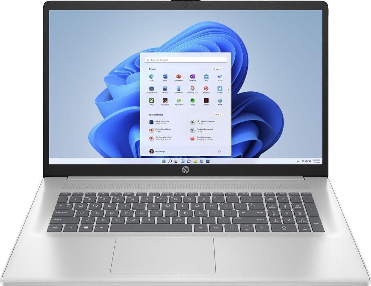Alt view image 2 of 6 - HP 17 Business Laptop, 17.3" FHD (1920 x 1080) Display, Intel Core i3-1215U 6 cores Processor, Intel UHD Graphics, 32GB DDR4  1TB PCIe SSD, Wi-Fi and Bluetooth, Windows 11 Pro
