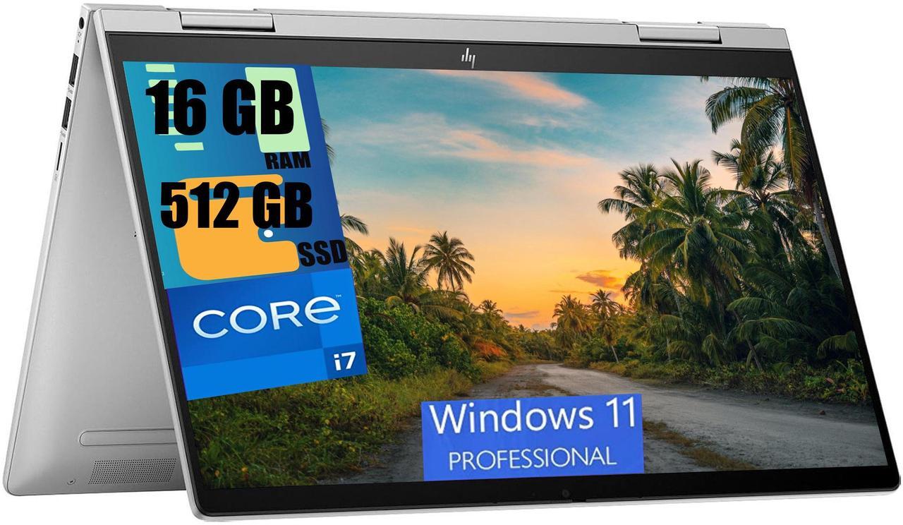 Main image of HP Envy x360 2-in-1 14 Laptop, 14" FHD Touchscreen, Intel Core i7-1335U 10-Cores Processor, Intel Iris Xe graphics, 16GB DDR4  512GB PCIe SSD, Backlit Keyboard, Fingerprint reader, Windows 11 Pro