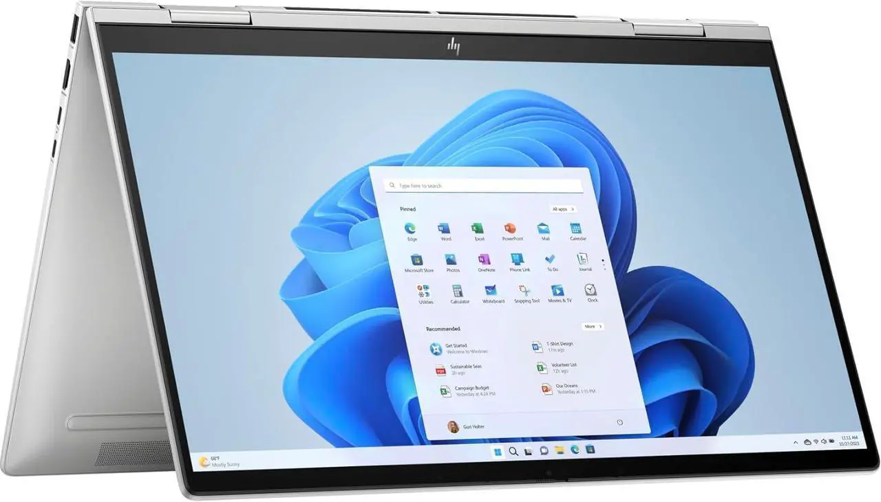 Alt view image 2 of 6 - HP Envy x360 2-in-1 15 Laptop, 15.6" FHD Touchscreen, Intel Core i5-1335U 10-Core Processor, Intel Iris Xe Graphics, 8GB  DDR4  512GB  PCIe SSD, Backlit Keyboard, Thunderbolt 4, Windows 11 Home