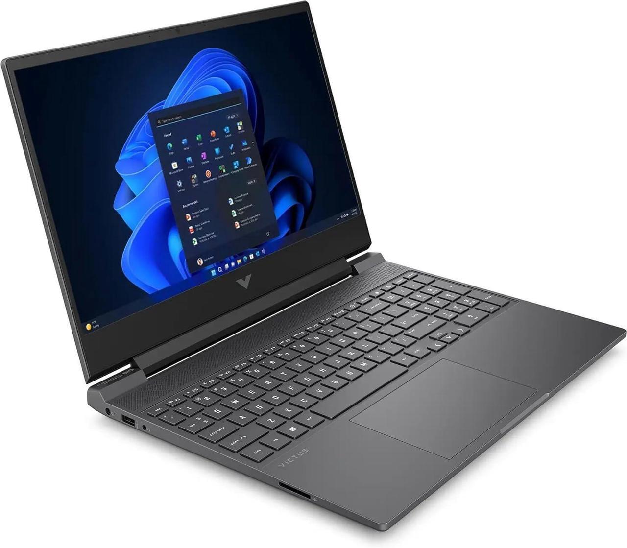 Alt view image 3 of 7 - HP Victus 15 Gaming Laptop, 15.6" FHD 144Hz Display, AMD Ryzen 5 7535HS Hexa-cores Processor, AMD Radeon RX 6550M 4GB GDDR6, 32GB DDR5  1TB PCIe SSD, Backlit KB, Wi-Fi 6, Windows 11 Pro