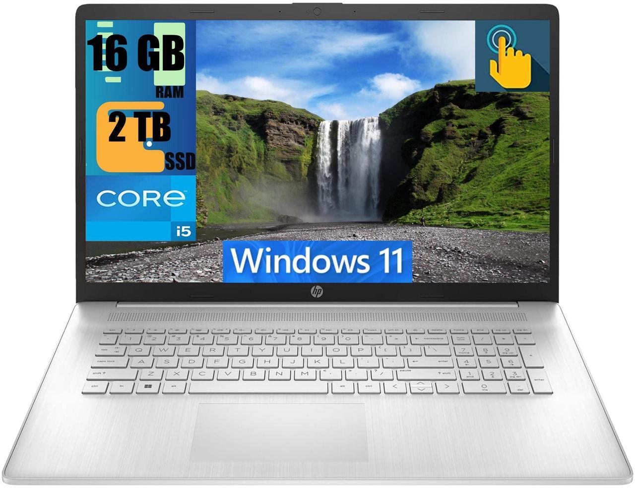 Main image of HP 17.3 Laptop, 17.3" HD+ (1600 x 900) Touchscreen, Intel Core i5-1334U 10 cores Processor, Intel Iris Xe Graphics, 16GB DDR4  2TB PCIe SSD, Fingerprint Reader, HDMI, Wi-Fi 6, Windows 11