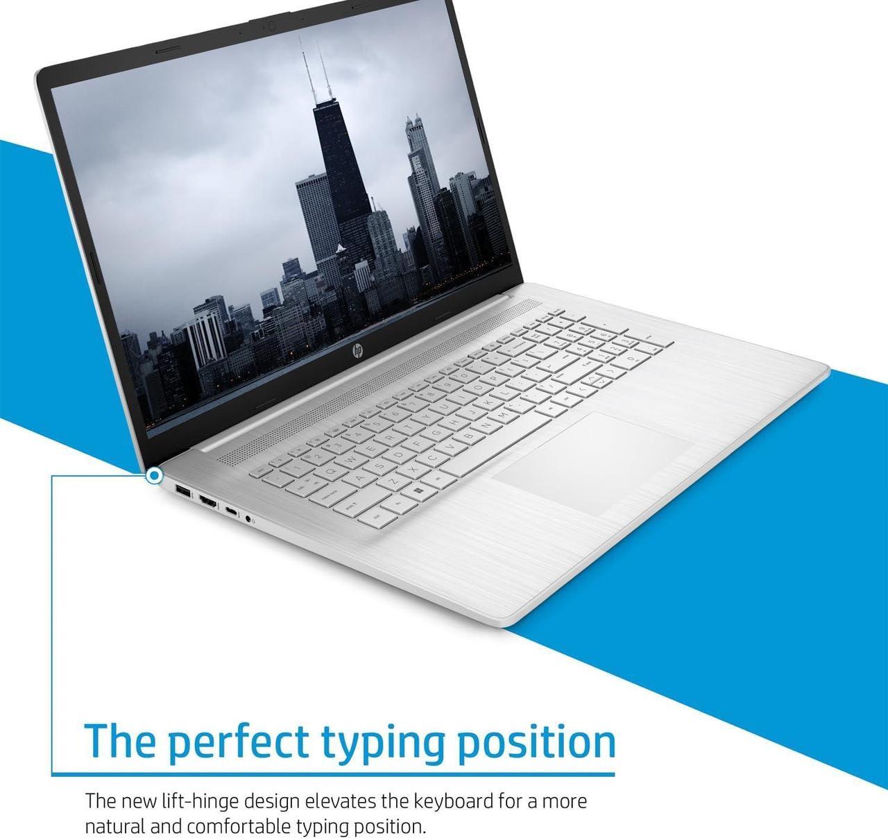 Alt view image 7 of 7 - HP 17.3 Laptop, 17.3" HD+ (1600 x 900) Touchscreen, Intel Core i5-1334U 10 cores Processor, Intel Iris Xe Graphics, 16GB DDR4  2TB PCIe SSD, Fingerprint Reader, HDMI, Wi-Fi 6, Windows 11