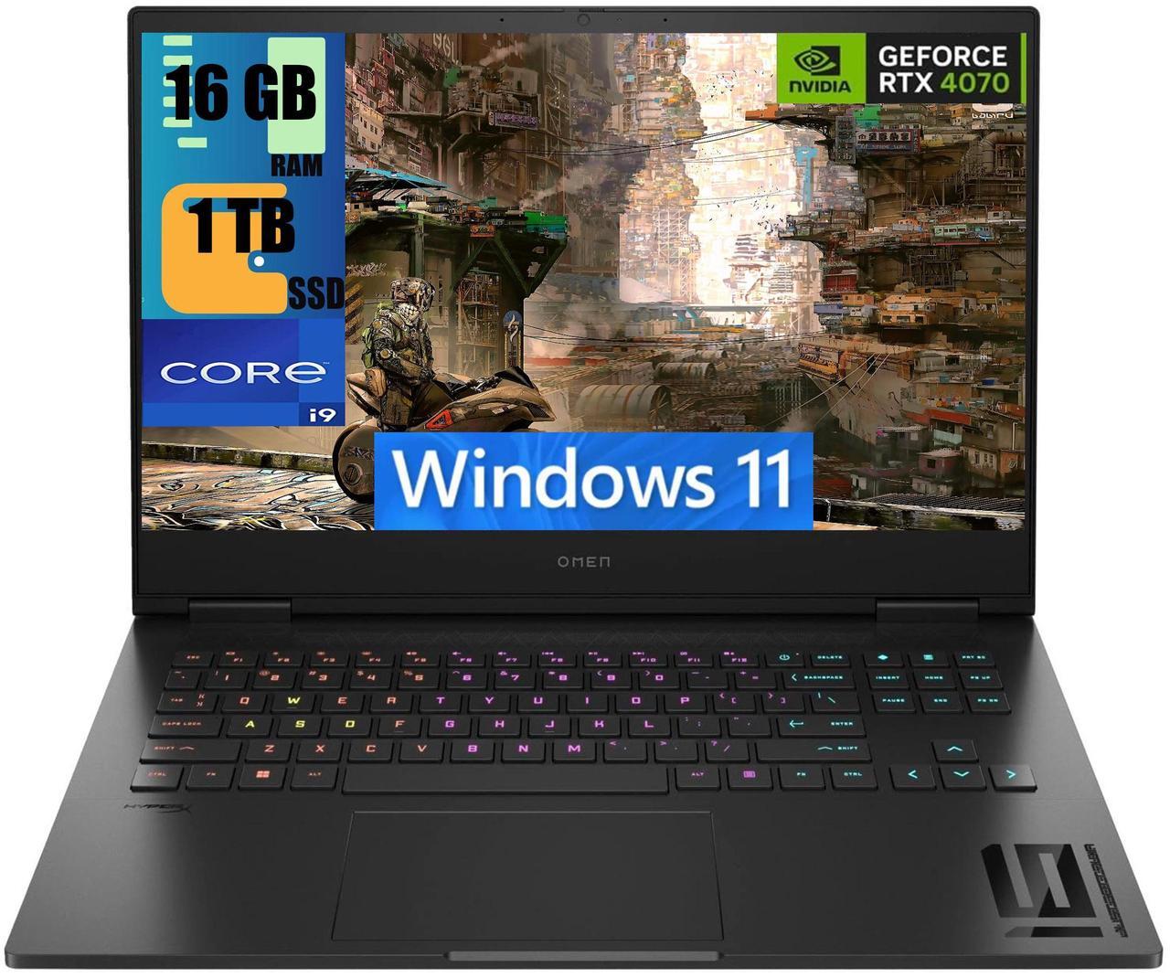 Alt view image 2 of 7 - HP Omen 16 Gaming Laptop, 16.1" Full HD 165Hz Display, Intel Core i9-14900HX 24 Cores Processor, NVIDIA GeForce RTX 4070 8GB GDDR6, 16GB DDR5  1TB PCIe SSD, RGB Backlit, Wi-Fi 7, Windows 11