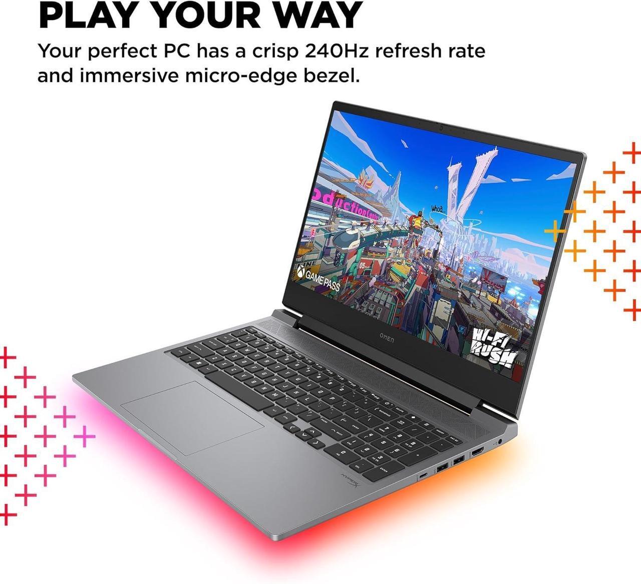 Alt view image 4 of 6 - HP OMEN 16 Gaming Laptop, 16.1" FHD 144Hz Display, Intel Core i7-14700HX 20 Cores Processor, NVIDIA GeForce RTX 4060 8 GB GDDR6, 64GB DDR5  4TB PCIe SSD, RGB Backlit Numeric KB, Windows 11