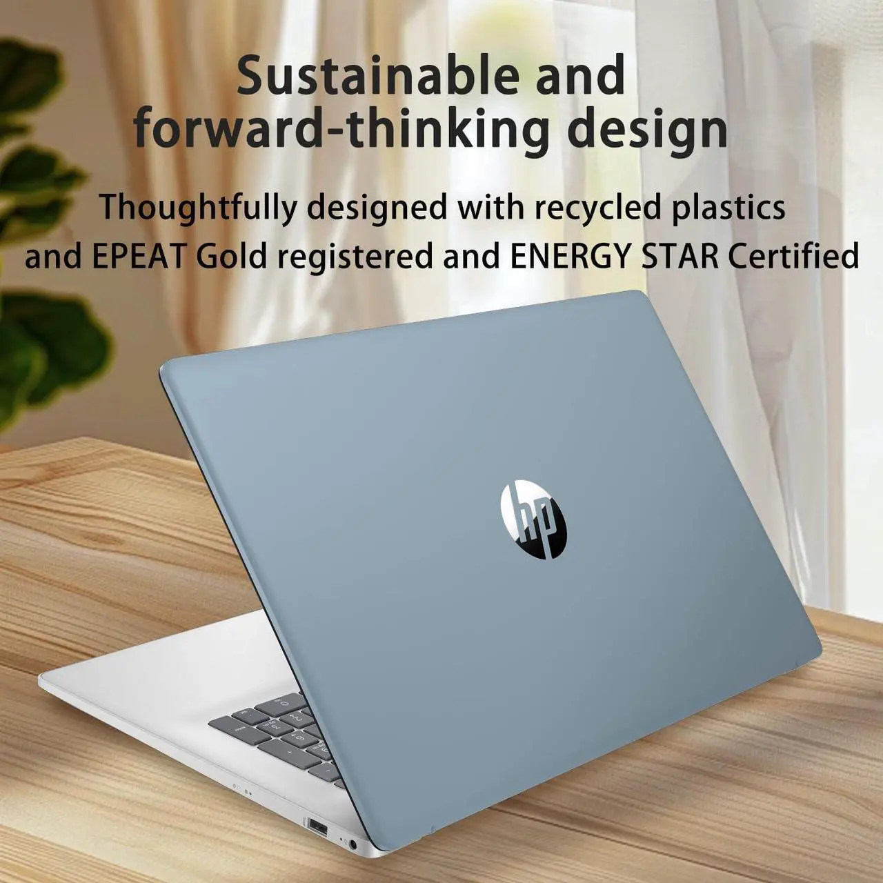 Alt view image 4 of 4 - HP 17 Laptop, 17.3" FHD (1920 x 1080) Display, Intel Core 7 150U 10 cores Processor, Intel UHD Graphics, 16GB DDR4  512GB PCIe SSD, Fingerprint Reader, Backlit Keyboard, Wi-Fi 6, Windows 11