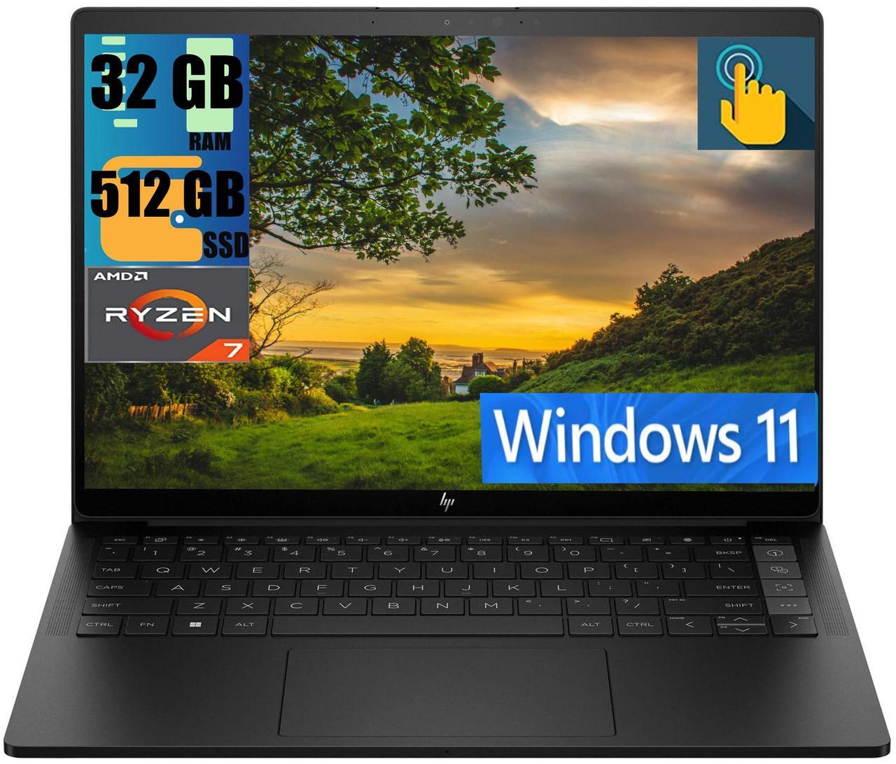 Alt view image 2 of 7 - HP Dragonfly Pro One 14 Laptop, 14.0" UXGA Touchscreen, Ryzen 7 7736U Octa Core Processor, AMD Radeon 680M Graphics, 32GB DDR4  512GB PCIe SSD, Backlit KYB, Fingerprint, WiFi 6, Windows 11