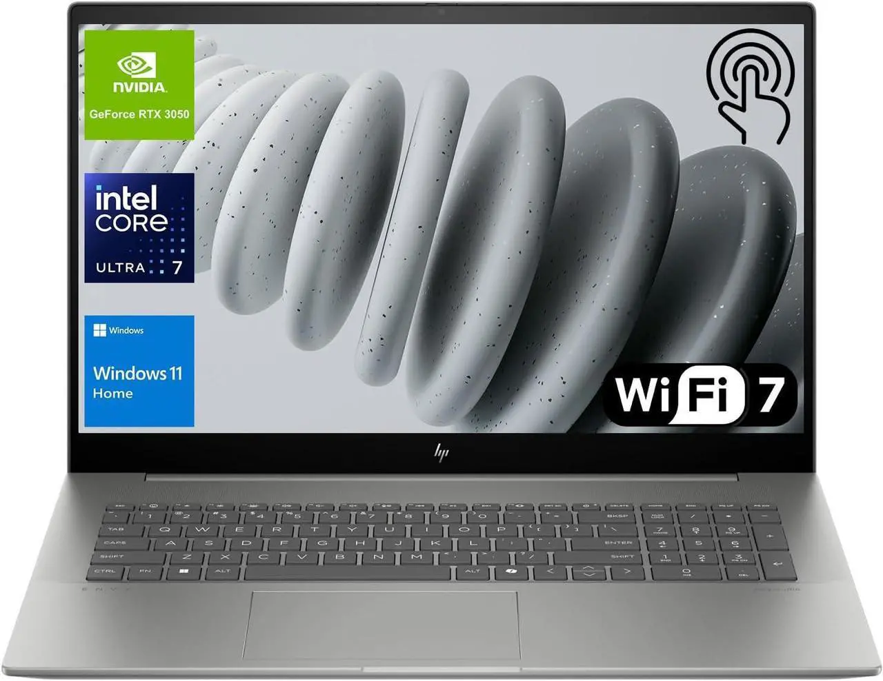Alt view image 2 of 5 - HP Envy 17 Business Laptop, 17.3" FHD Touchscreen, Intel Core Ultra 7 155U 12-Cores Processor, GeForce RTX 3050 4GB GDDR6, 16GB DDR4  1TB PCIe SSD, Backlit KB, 2 Thunderbolt 4, Windows 11 Pro