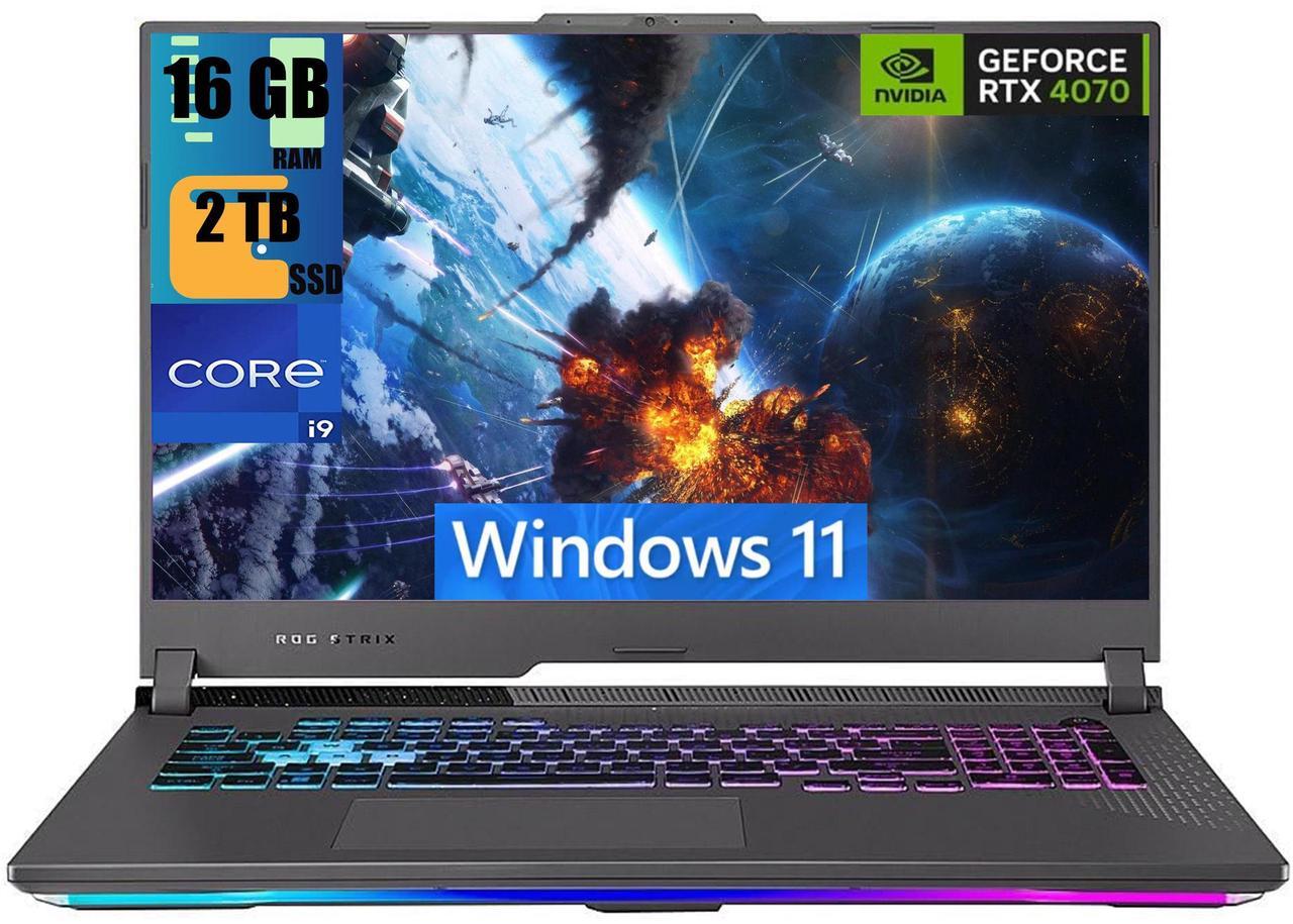 Main image of ASUS ROG Strix G16 Gaming Laptop, 16" WUXGA (1920x1200) 165Hz, Intel 24-core i9-14900HX Processor, NVIDIA GeForce RTX 4070 8GB Graphic, 16GB DDR5  2TB PCIe SSD, 4-Zone RGB Backlit, Windows 11