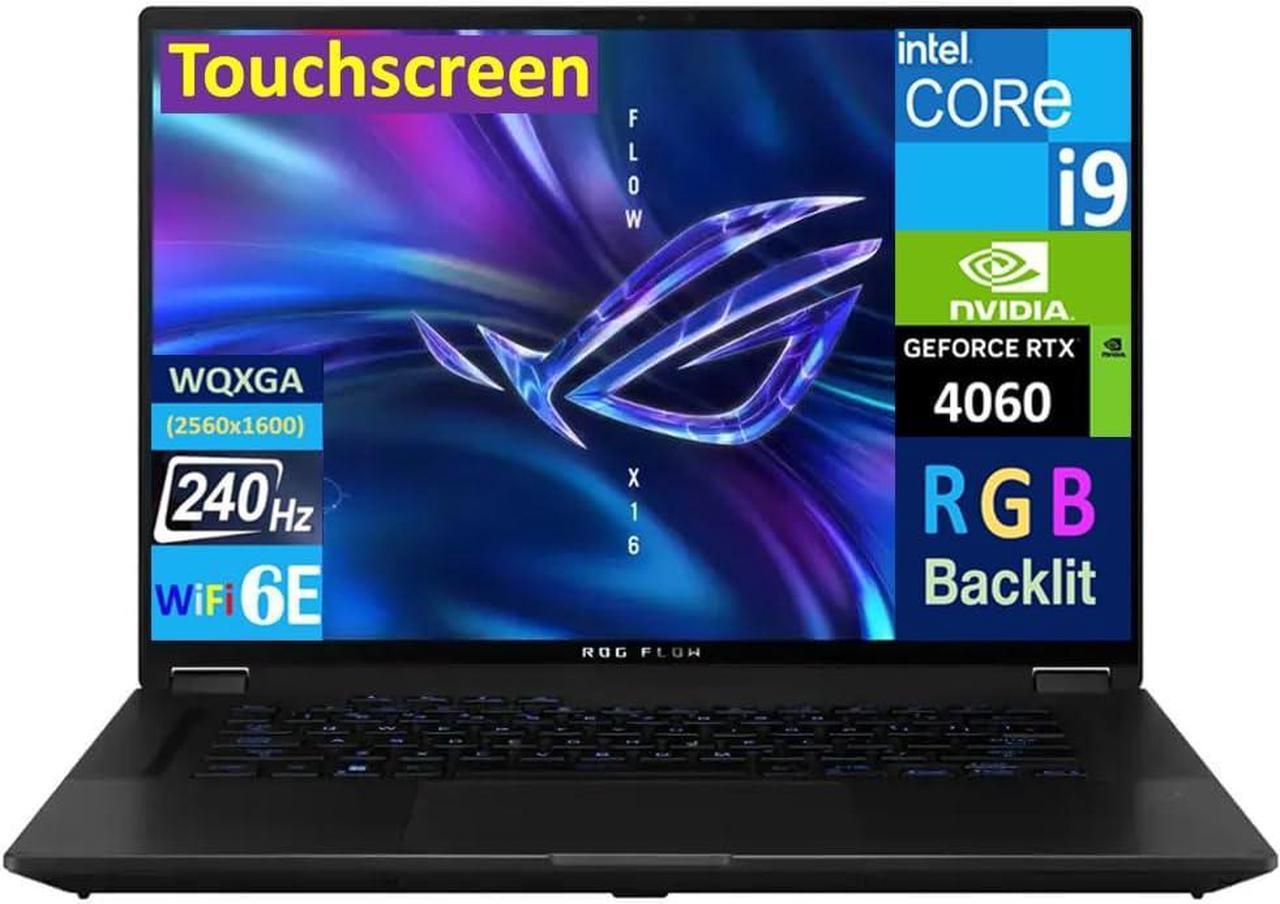 Alt view image 3 of 6 - ASUS ROG Flow X16 2-in-1 Gaming Laptop, 16.0" WQXGA (2560x1600) 240Hz Touchscreen, Intel Core i9-13900H 14-Cores Processor, GeForce RTX 4060 8GB GDDR6, 16GB DDR5  2TB PCIe SSD, RGB KB, Windows 11