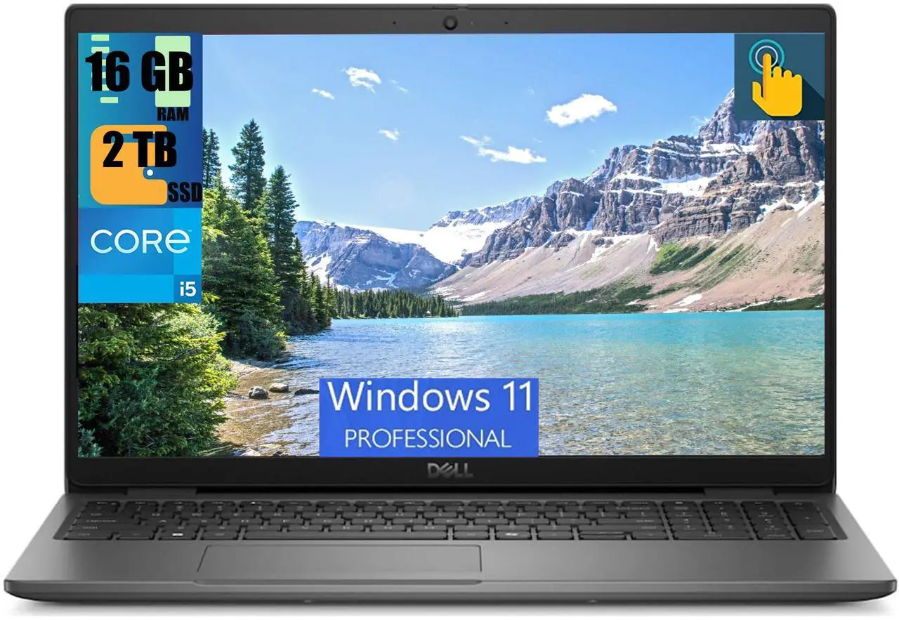 Main image of Dell Latitude 3550 15 Business Laptop, 15.6" FHD (1920x1080) Touchscreen, Intel Core i5-1335U 10-Cores Processor, Intel Iris Xe Graphics, 16GB DDR4  2TB PCIe SSD, Backlit KB, WiFi 6E, Windows 11 Pro