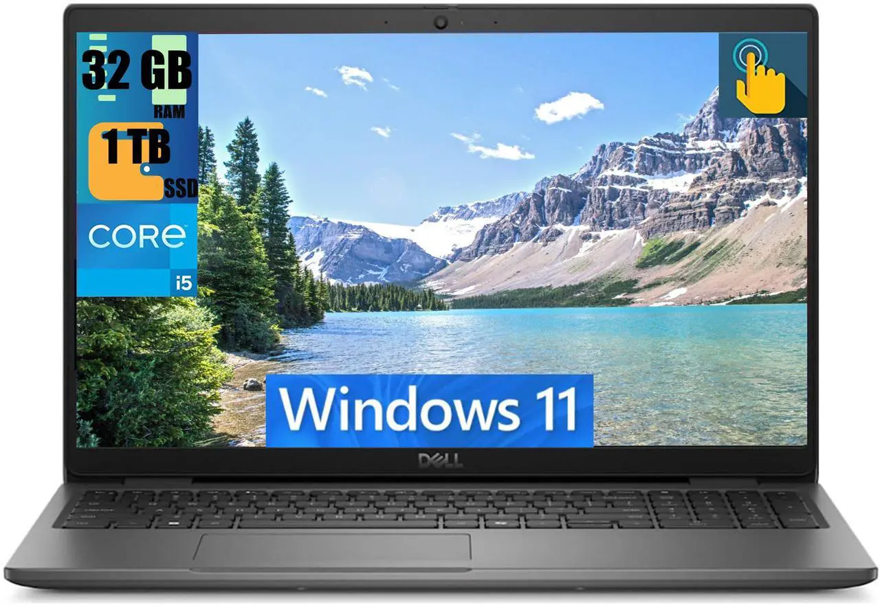 Main image of Dell Latitude 3550 15 Business Laptop, 15.6" FHD (1920x1080) Touchscreen, Intel Core i5-1335U 10-Cores Processor, Intel Iris Xe Graphics, 32GB DDR4  1TB PCIe SSD, Backlit KB, WiFi 6E, Windows 11