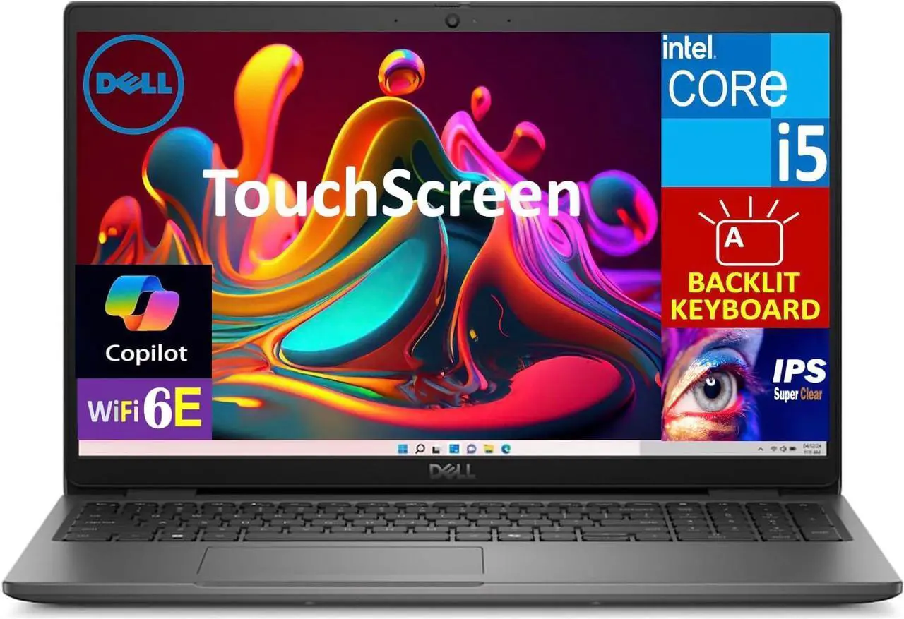 Alt view image 2 of 6 - Dell Latitude 3550 15 Business Laptop, 15.6" FHD (1920x1080) Touchscreen, Intel Core i5-1335U 10-Cores Processor, Intel Iris Xe Graphics, 16GB DDR4  2TB PCIe SSD, Backlit KB, WiFi 6E, Windows 11 Pro