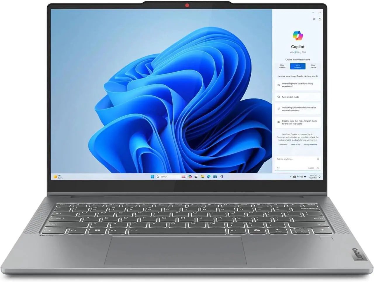 Alt view image 3 of 6 - Lenovo IdeaPad Flex 5 2-in-1 16 Laptop, 16" WUXGA (1920x1200) Touchscreen, Intel Core 7 150U 10-core Processor, Intel Graphics, 16GB DDR4  1TB PCIe SSD, Backlit KB, Fingerprint Reader, Windows 11