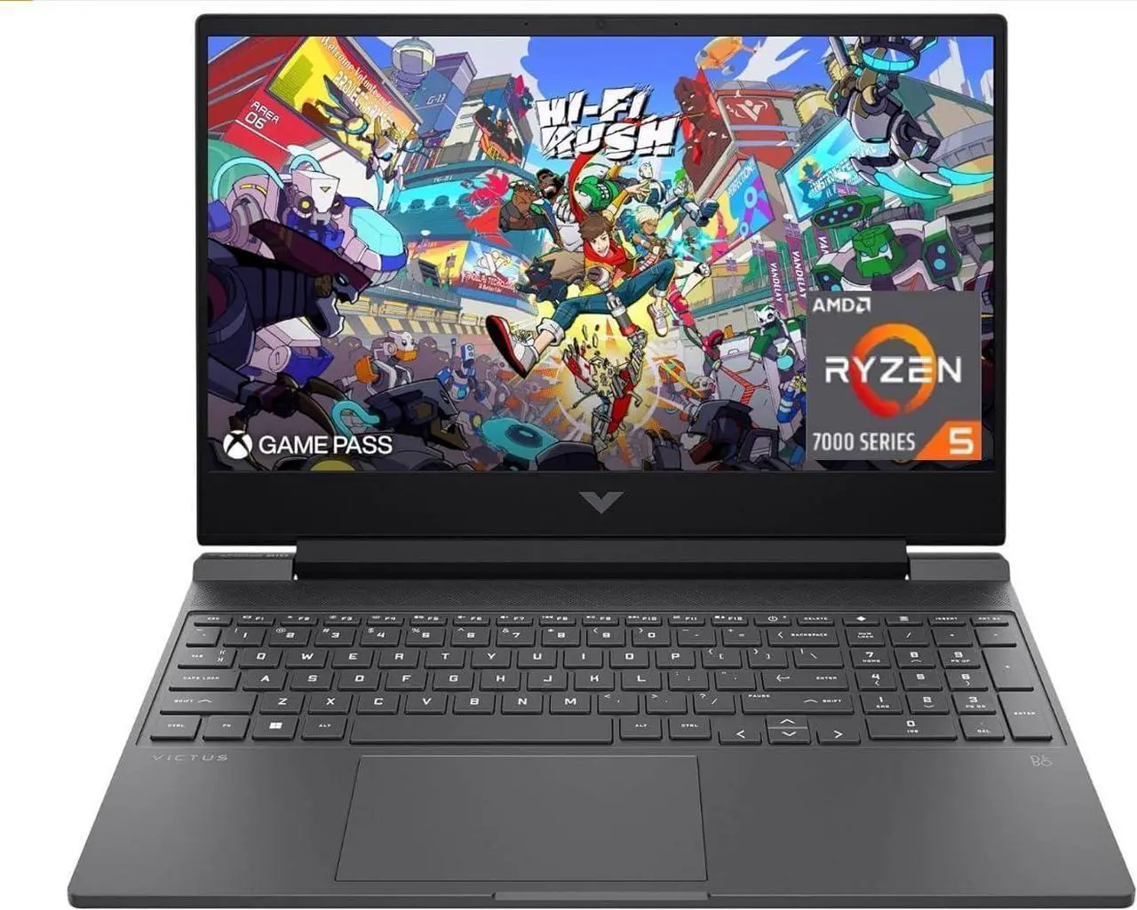 Main image of HP Victus 15 Gaming Laptop, 15.6" FHD (1920 x 1080) 144Hz Display, AMD Ryzen 5 7535HS 6 cores Processor, AMD Radeon RX 6550M, 32GB DDR5  2TB PCIe SSD, Backlit Keyboard, Windows 11 Pro