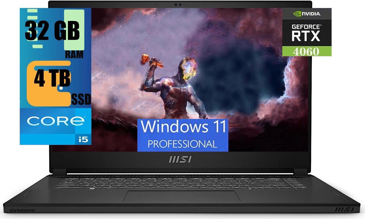 MSI Stealth 15 Gaming Laptop, 15.6" FHD 144Hz Display, Intel Core i5-13420H 8 Cores Processor, NVIDIA GeForce RTX 4060 8GB GDDR6, 32GB DDR5  4TB  PCIe SSD, Cooler Boost Trinity+, Windows 11 Pro