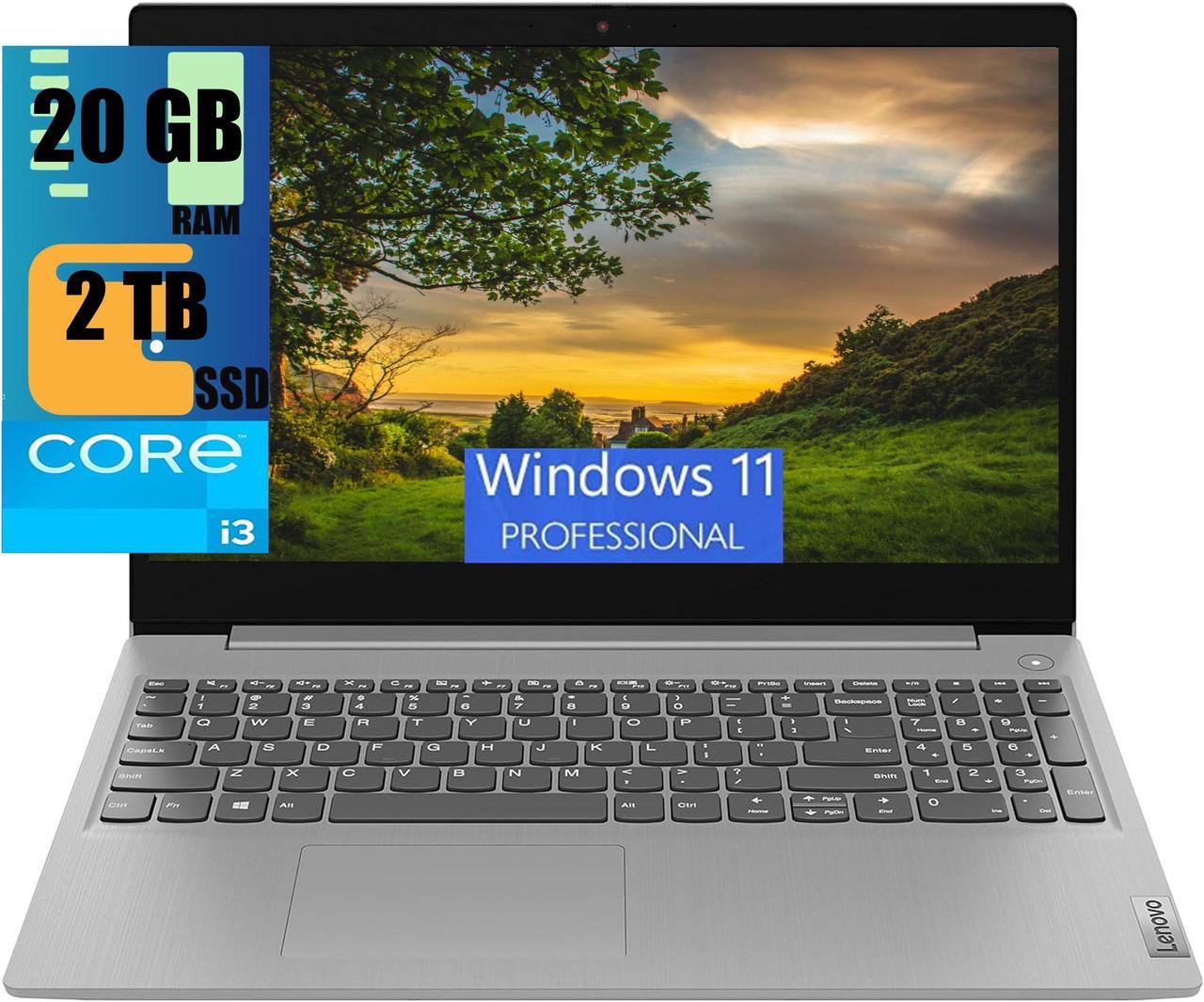 Lenovo Ideapad 3 15 Laptop, 15.6" HD Touchscreen, Intel Core i3-1115G4 Dual-Core 3.0GHz Processor, Intel UHD Graphics, 20GB DDR4  2TB PCIe SSD, Wi-Fi 6, Bluetooth, Windows 11 Pro