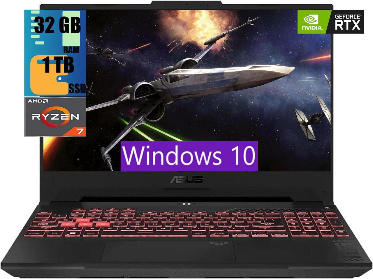 ASUS TUF Gaming A15 Gaming Laptop, 15.6" 144Hz Full HD (1920x1080) Display, AMD Ryzen 7 7735HS 8 Cores, NVIDIA GeForce RTX 4050 6GB GDDR6, 32GB DDR5  1TB PCIe SSD, Wi-Fi 6E, Windows 10