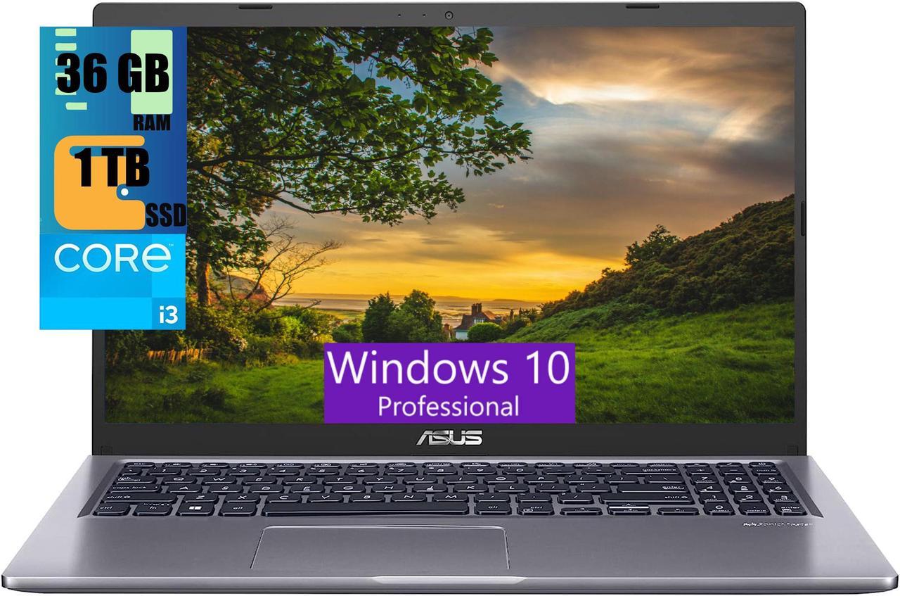 ASUS VivoBook 15 Laptop, 15.6" FHD (1920x1080) Display, Intel i3-1115G4 2 Cores Processor, Intel UHD Graphics, 36GB DDR4  1TB PCIe SSD, USB Type-C, HDMI, Wi-Fi, Windows 10 Pro