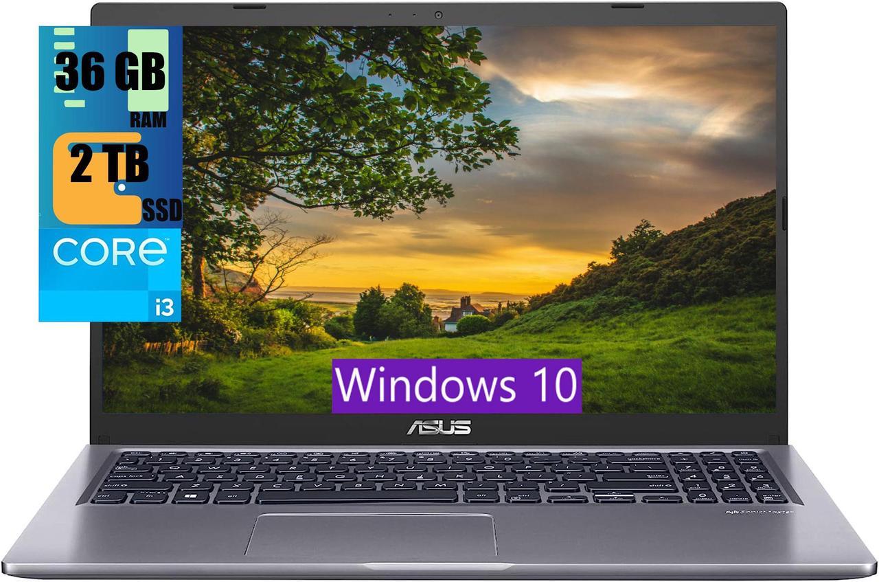 ASUS VivoBook 15 Laptop, 15.6" FHD (1920x1080) Display, Intel i3-1115G4 2 Cores Processor, Intel UHD Graphics, 36GB DDR4  2TB PCIe SSD, USB Type-C, HDMI, Wi-Fi, Windows 10