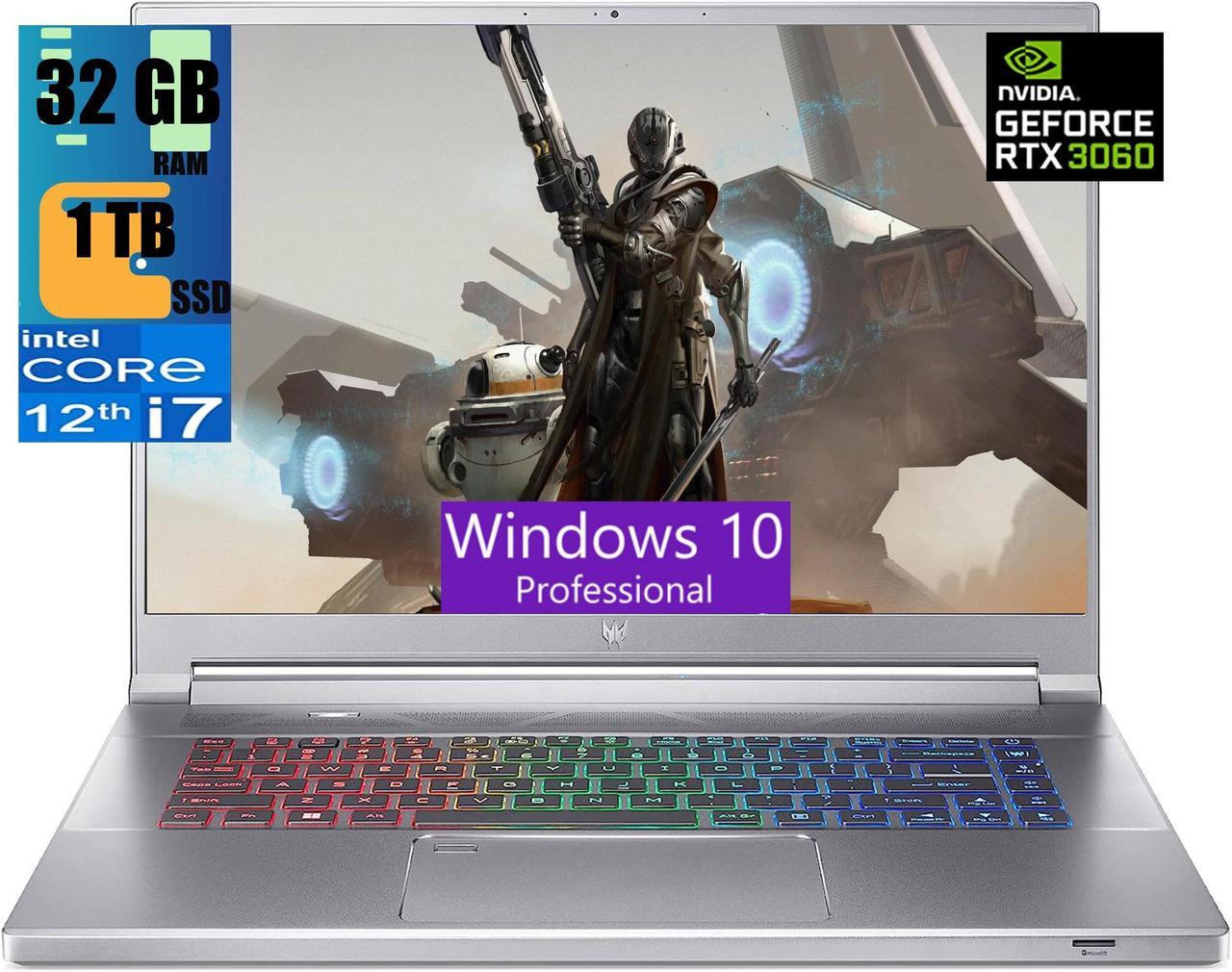 Acer Predator Triton 500 SE 16 Gaming Laptop, 16" WQXGA 240Hz G-SYNC Display, Intel i7-12700H 14-core, GeForce RTX 3060 6GB GDDR6, 32GB DDR4  1TB PCIe SSD, Killer Wi-Fi 6E, Windows 10 Pro