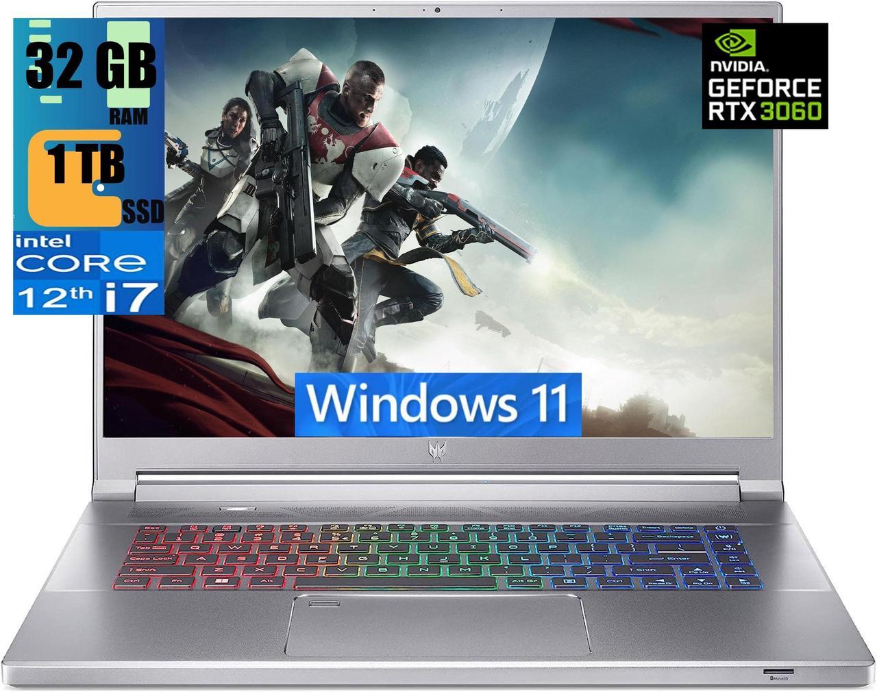 Acer Predator Triton 500 SE 16 Gaming Laptop, 16" WQXGA 240Hz G-SYNC Display, Intel i7-12700H 14-core, GeForce RTX 3060 6GB GDDR6, 32GB DDR4  1TB PCIe SSD, Killer Wi-Fi 6E, Windows 11