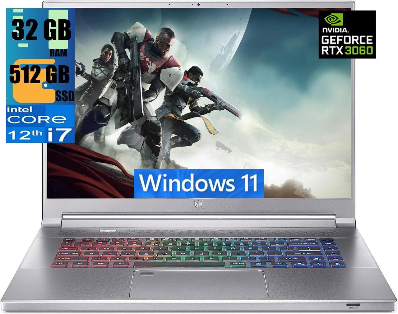 Acer Predator Triton 500 SE 16 Gaming Laptop, 16" WQXGA 240Hz G-SYNC Display, Intel i7-12700H 14-core, GeForce RTX 3060 6GB GDDR6, 32GB DDR4  512GB PCIe SSD, Killer Wi-Fi 6E, Windows 11