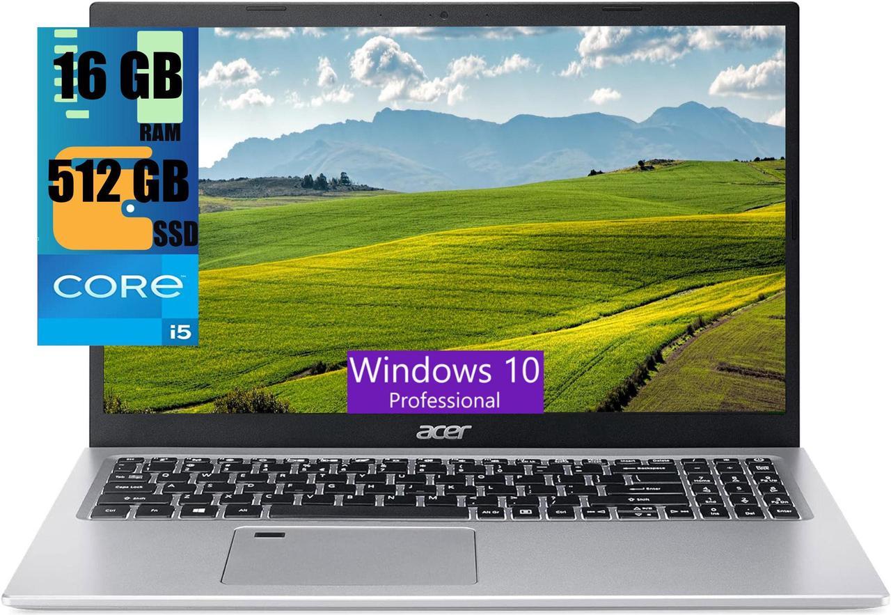 Acer Aspire 5 15 Laptop, 15.6" Full HD Display, Intel Core i5-1135G7 4 cores Processor, Intel Iris Xe Graphics, 16GB DDR4  512GB PCIe SSD, Fingerprint Reader, Backlit Keyboard, Windows 10 Pro