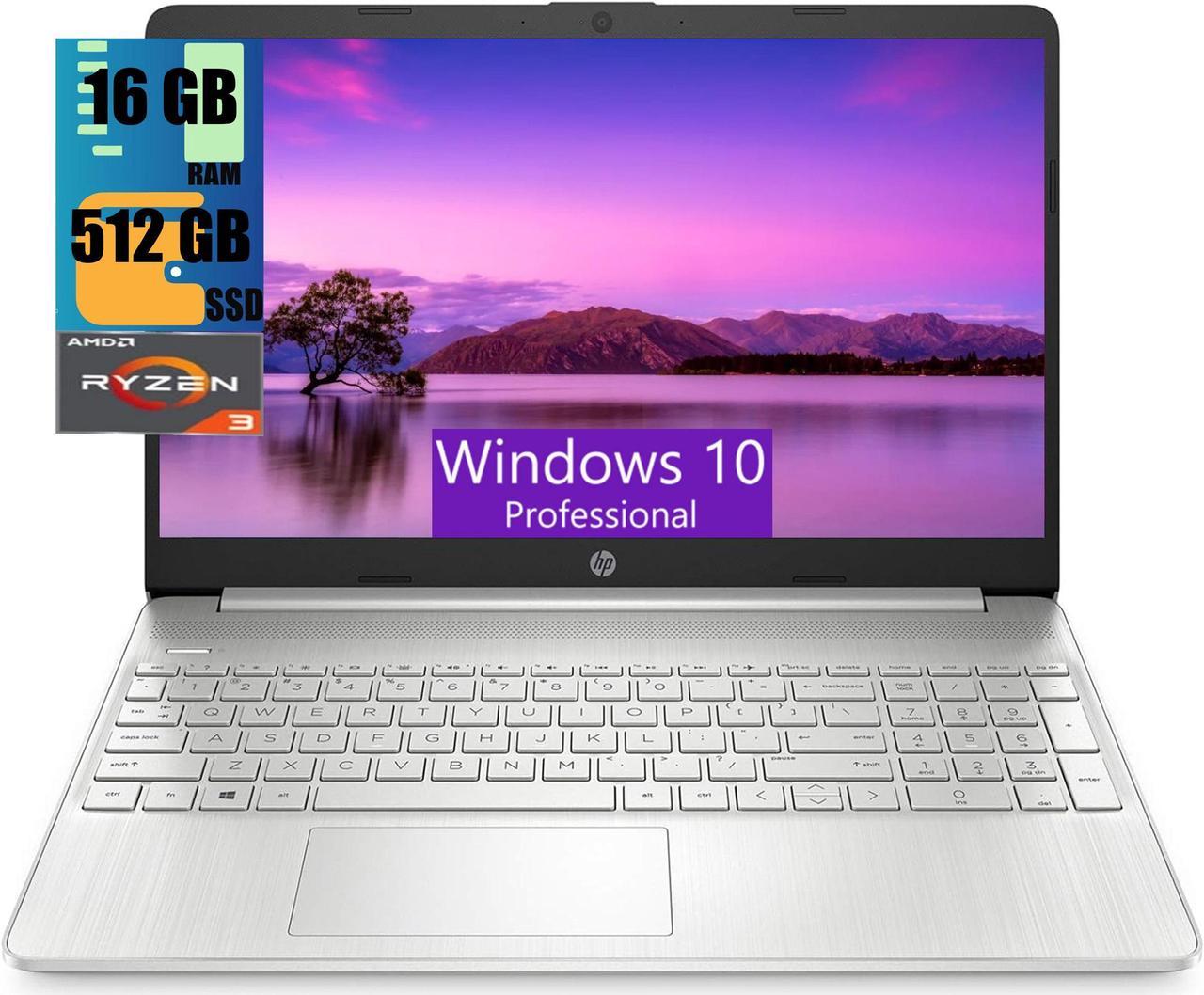 HP 15 Laptop, 15.6" HD Touchscreen, AMD Ryzen 3 3250U Dual-Core Processor, AMD Radeon Graphics, 16GB DDR4  512GB PCIe SSD, Wi-Fi and Bluetooth 4.2, Windows 10 Pro