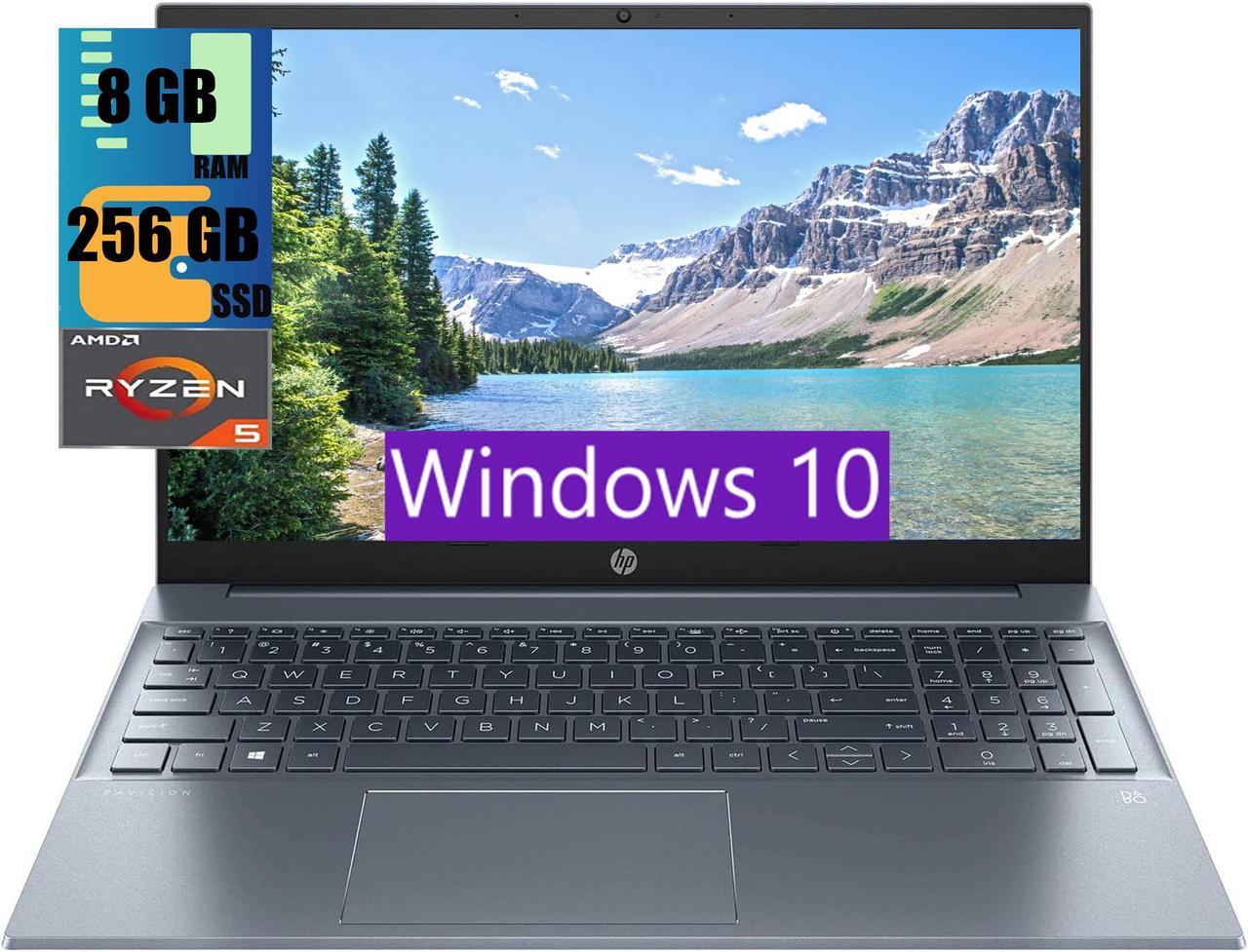 HP Pavilion 15 Laptop, 15.6" FHD (1920 x 1080) Display, AMD Ryzen 5 4500U 6 cores Processor, AMD Radeon Graphics, 8GB DDR4  256GB PCIe SSD, Bluetooth, Fullsize Keyboard, Windows 10