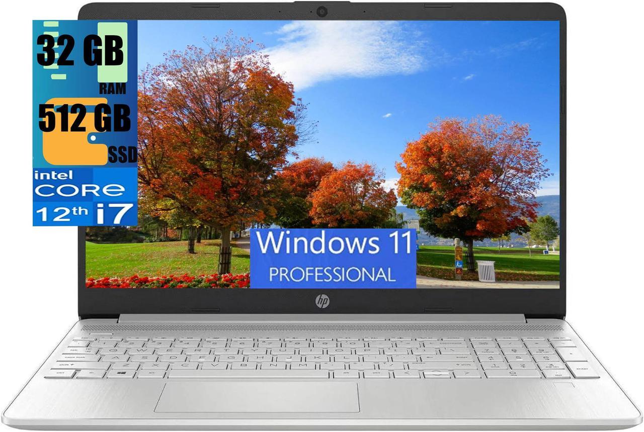 HP 15 Laptop, 15.6" FHD (1920 x 1080) Touchscreen, Intel Core i7-1255U 10-Core Processor, Intel Iris Xe Graphics, 32GB DDR4  512GB PCIe SSD, HD Camera, HDMI, Windows 11 Pro