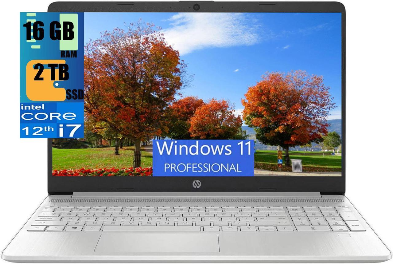 HP 15 Laptop, 15.6" FHD (1920 x 1080) Touchscreen, Intel Core i7-1255U 10-Core Processor, Intel Iris Xe Graphics, 16GB DDR4  2TB PCIe SSD, HD Camera, HDMI, Windows 11 Pro