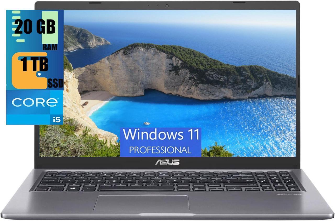 Main image of ASUS Vivobook 15 Laptop, 15.6" FHD (1920 x 1080) Touchscreen, Intel 4 Cores i5-1135G7 (Beats i7-1065G7), Intel Iris Xe Graphics, 20GB DDR4  1TB PCIe SSD, Webcam, HDMI, Wi-Fi, Windows 11 Pro