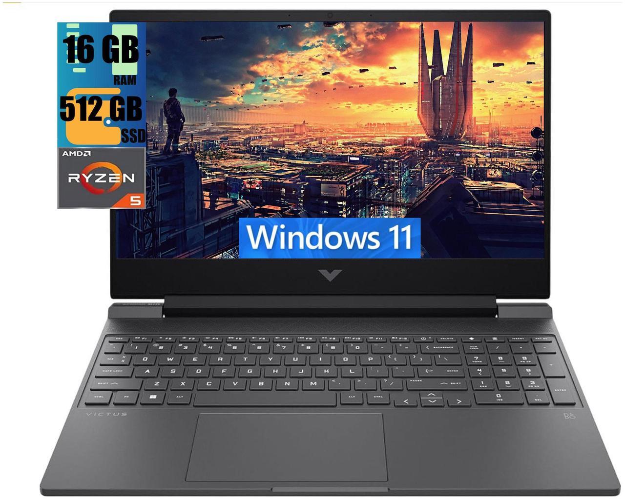 Main image of HP Victus 15 Gaming Laptop, 15.6" FHD 144Hz Display, AMD Ryzen 5 7535HS 6 Cores Processor, AMD Radeon RX 6550M Graphics, 16GB DDR5  512GB PCIe SSD, Wi-Fi 6 Backlit Keyboard, Windows 11