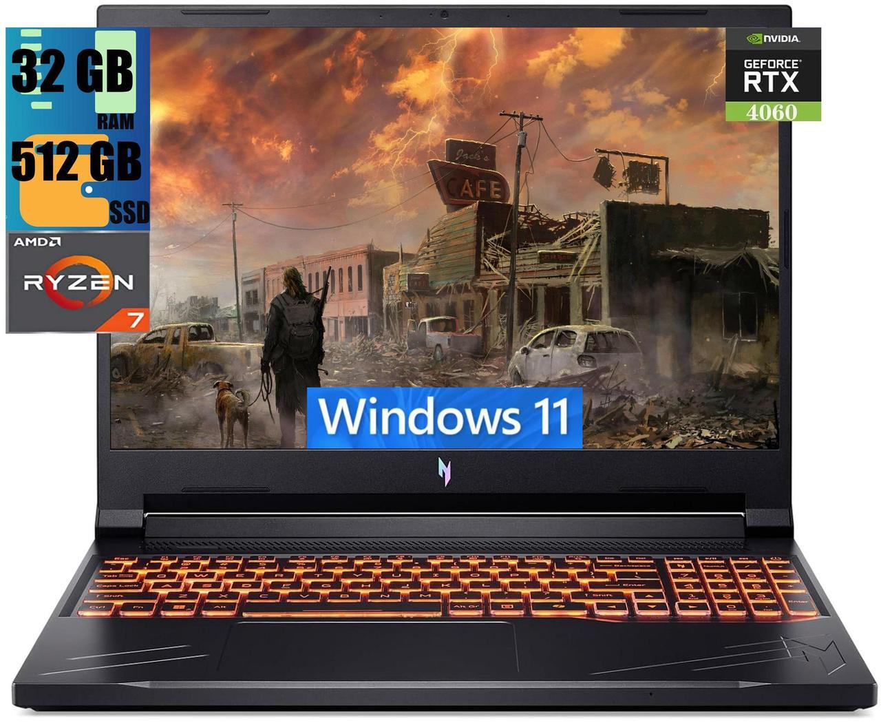 Main image of Acer Nitro V 16 Gaming Laptop, 16" 165Hz WUXGA Display, AMD Ryzen 7 8845HS 8-Core Processor, NVIDIA GeForce RTX 4060 8GB GDDR6, 32GB DDR5  512GB PCIe SSD, Backlit Keyboard | Wi-Fi 6, Windows 11