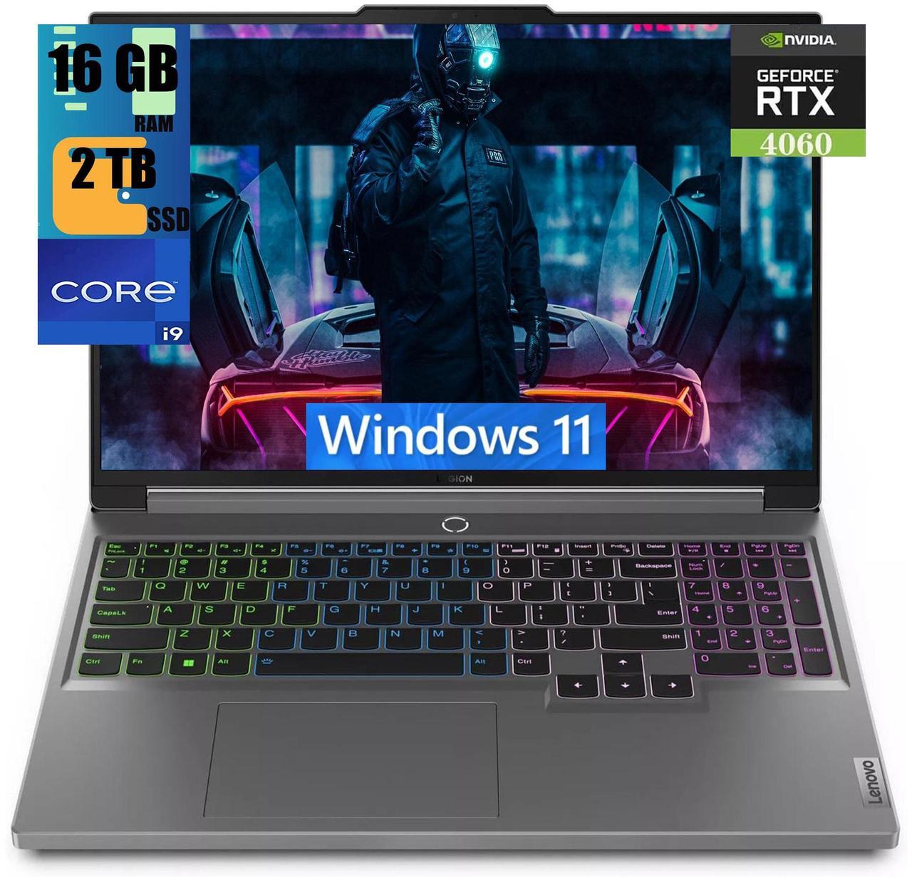 Main image of Lenovo Legion 5i 16 Gaming Laptop, 16" WQXGA (2560 x 1600) 165Hz Display, Intel Core i9-14900HX 8 Cores Processor, GeForce RTX 4060 8GB DDR6, 16GB DDR5  2TB PCIe SSD, RGB Backlit KB, Windows 11