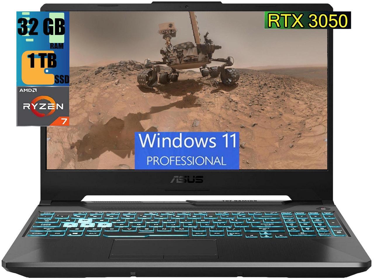 Main image of ASUS TUF A15 Gaming Laptop, 15.6" Full HD 144Hz Display, AMD Ryzen 7 7435HS 8 cores Processor, NVIDIA GeForce RTX 3050 4GB GDDR6, 32GB DDR5  1TB PCIe SSD, RGB Backlit KB, Wi-Fi 6, Windows 11 Pro